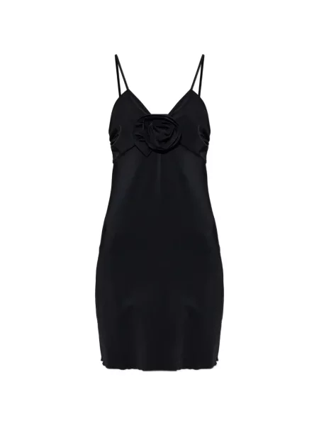 Rochie mini Moschino cu model floral cu aplicații negru