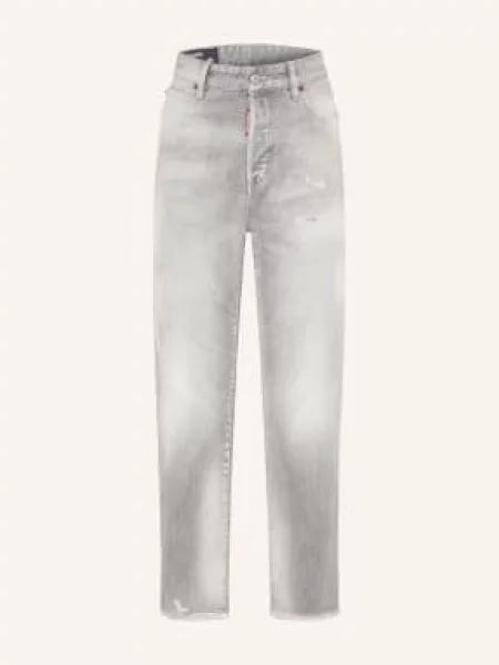 Dżinsy Z Przetarciami Boston grau szare