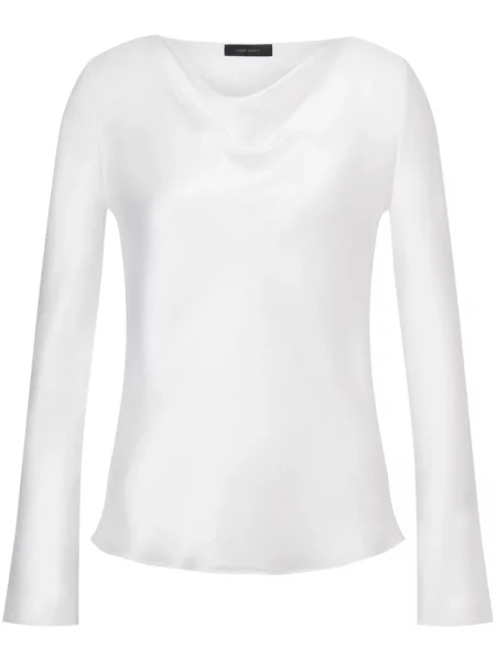 Jedwabna bluzka Alberta Ferretti biała