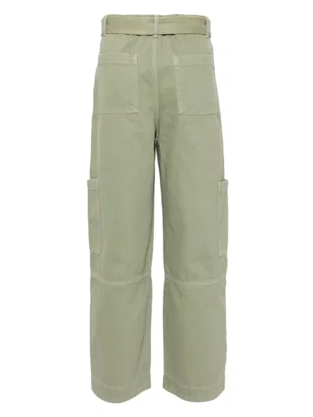 Cu centură pantaloni Maison Kitsune verde