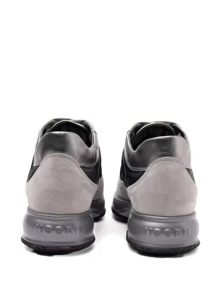 Sneakerși Hogan Interactive din piele de căprioară gri