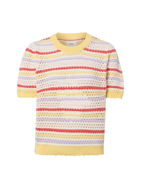 Nümph Sweter z krótkim rękawem NUNancy Kobiety S żółty