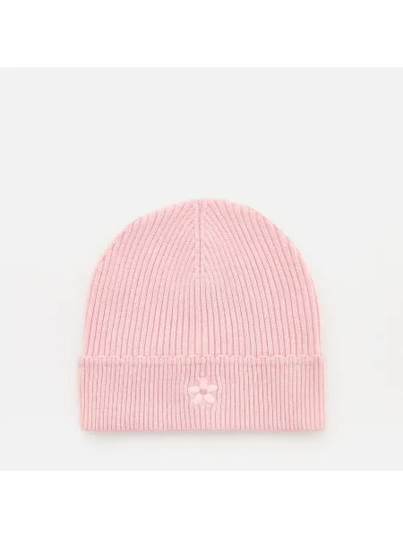 Reserved Bordázott viszkózkeverék beanie sapka tört rózsaszín