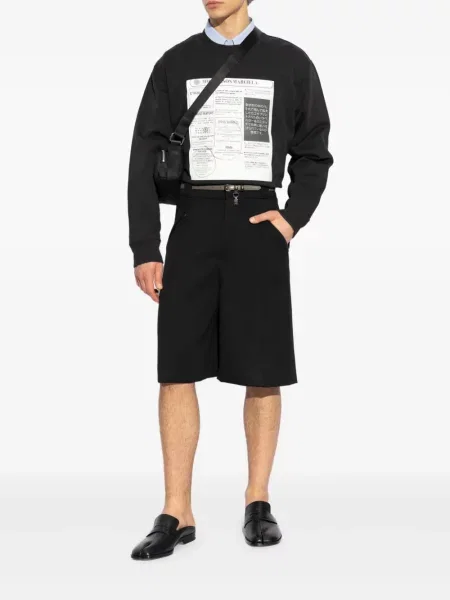 Hanorac Mm6 Maison Margiela cu imagine negru