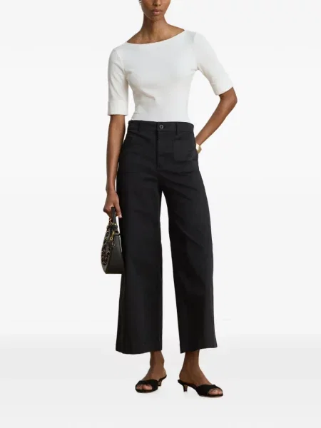 Pantaloni Lauren Ralph Lauren stretch negru
