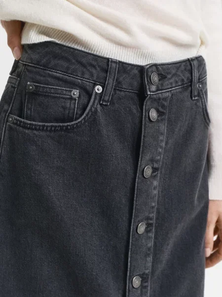 Міді джинсова спідниця Gant чорна