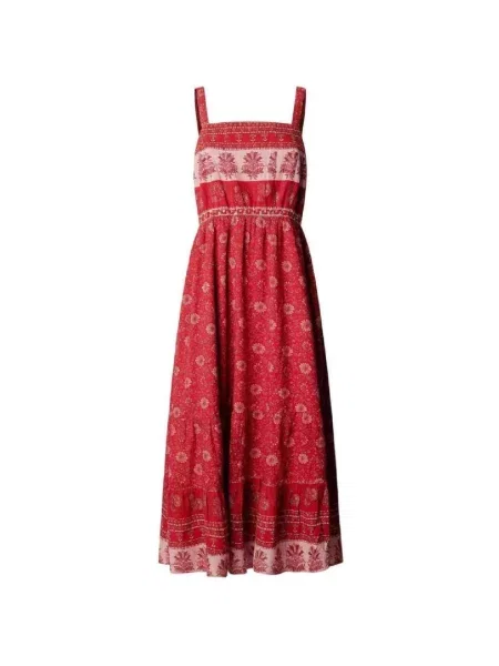 Rochie din denim Pepe Jeans roșu