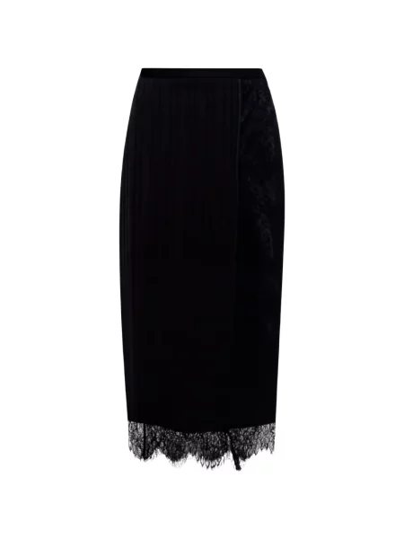 Fustă midi Twinset din dantelă negru