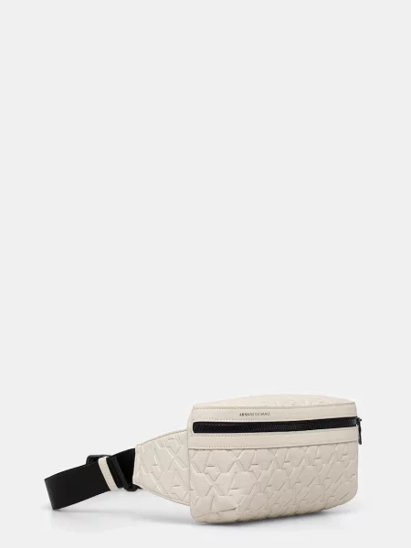 Geantă Armani Exchange din piele bej
