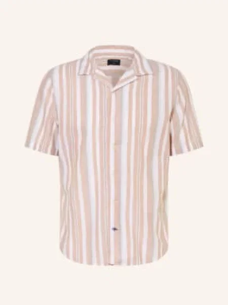 Olymp Resortová Košile Casual Regular Fit krémová / velbloudí / petrolejová