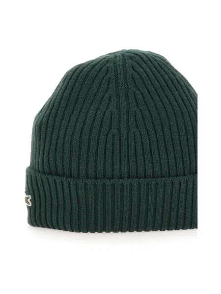 Lacoste czapka wełniana zielona
