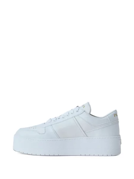 Sneakerși Prada din piele alb
