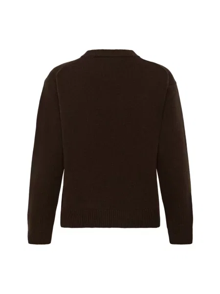 Dzianinowy sweter Part Two brązowy