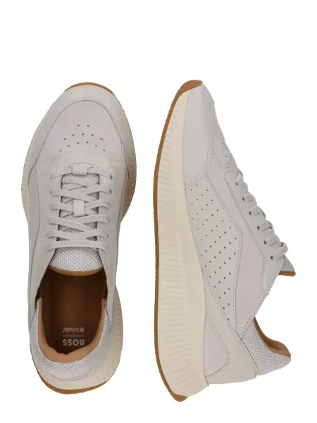 Sneakerși Boss din piele negru