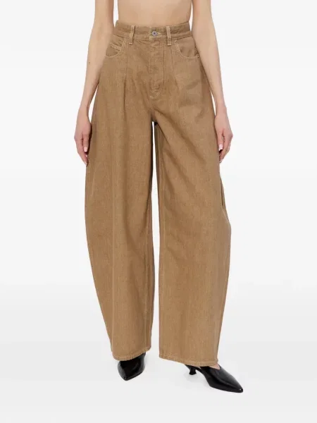 Blugi Jacquemus plisate maro