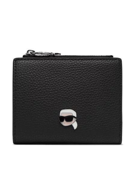 Karl Lagerfeld Novčanik Ikon Pebble' crna