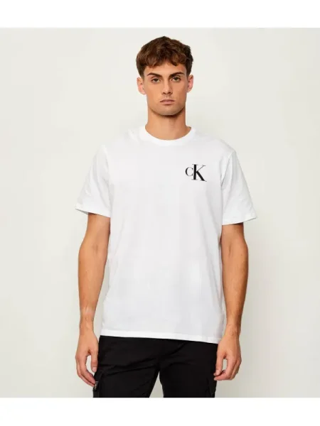 Calvin Klein Jeans Tricou Chest Logo alb