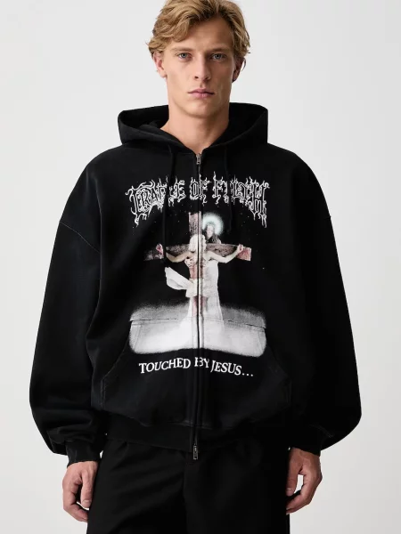 Vetements CoF Jesus hanorac cu și glugă din pentru bărbați