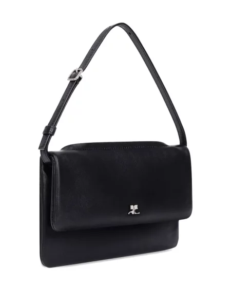 Geanta de piele Courreges din piele negru