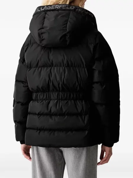 Cu centură geacă de blugi Karl Lagerfeld Jeans negru