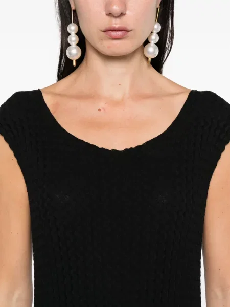 Rochie midi Issey Miyake fără mâneci până la genunchi de costum negru