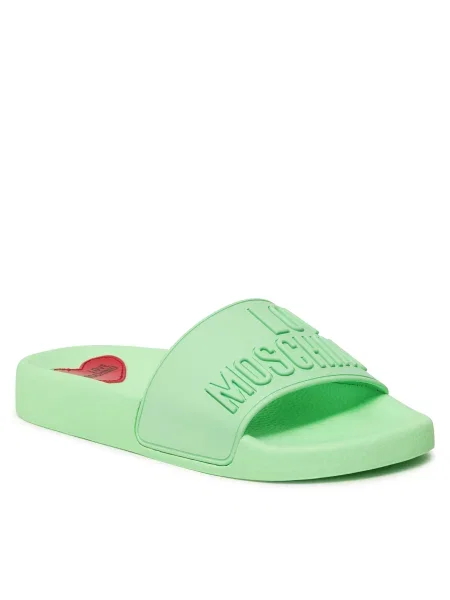 Шльопанці LOVE MOSCHINO Menta зелені