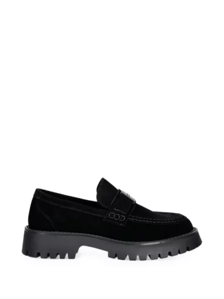 Pantofi loafer Guess chunky cu autograf negru