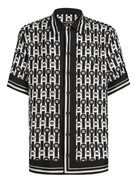 Cămașă Dolce & Gabbana cu imagine negru