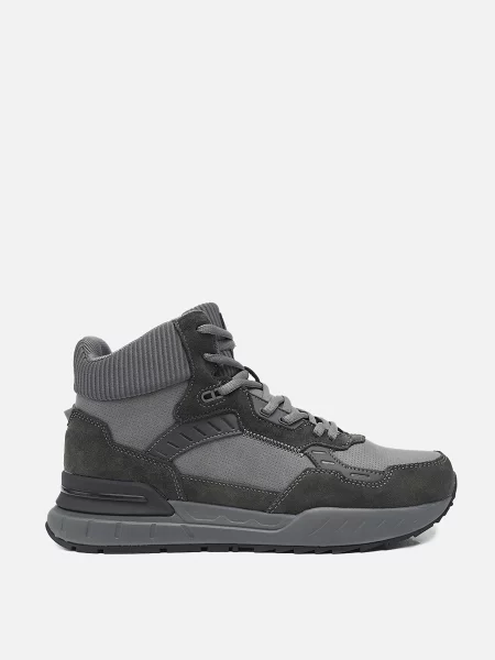 Черевики YUKI текстиль/замша сірий