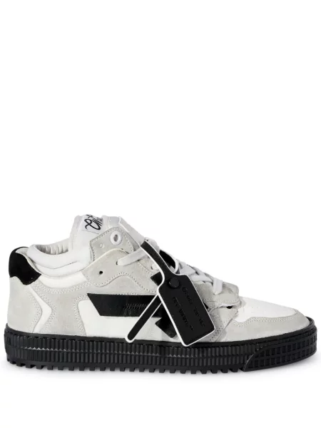 Sneakerși Off-white cu aplicații