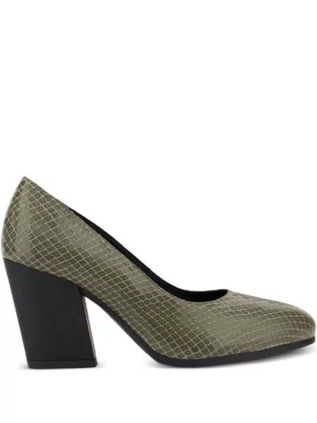 Pantofi cu toc Hogan din piele verde