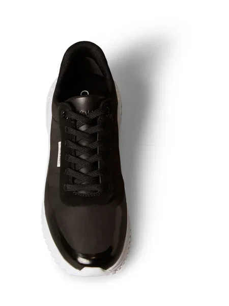 Sneakerși Calvin Klein Jeans cu șireturi din dantelă negru