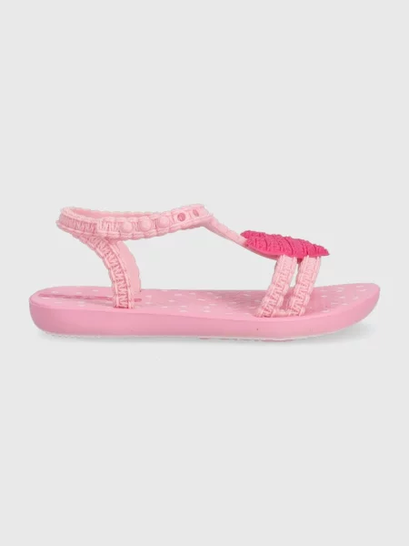 Sandali Ipanema z vzorcem srca roza