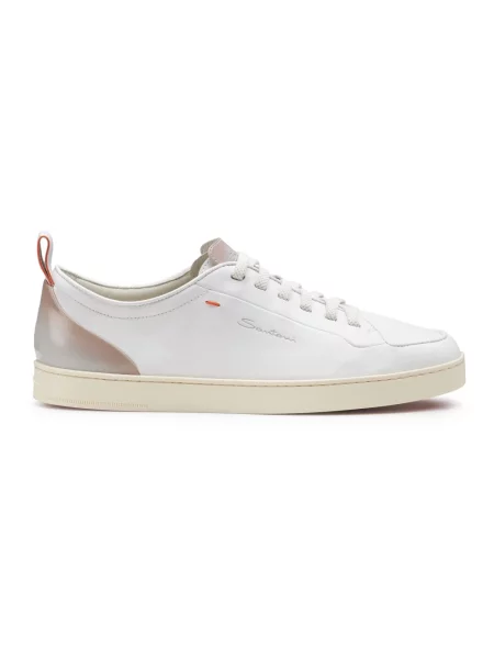 Sneakersy Santoni skórzane białe