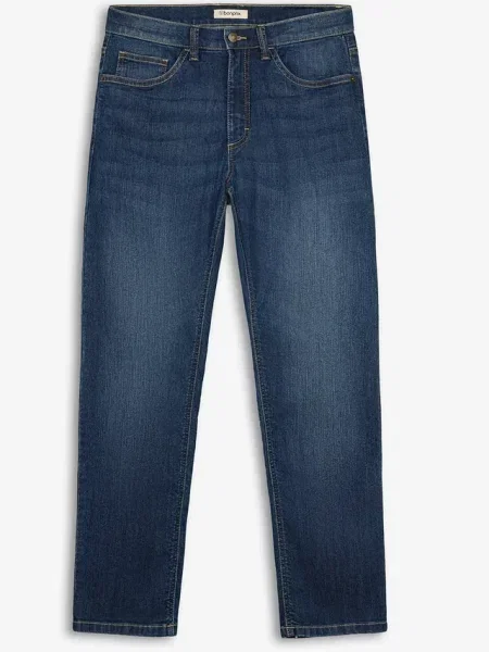 Lekkie jeansy regular fit straight fit niebieskie