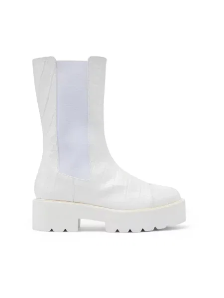 Botki Stuart Weitzman skórzane białe