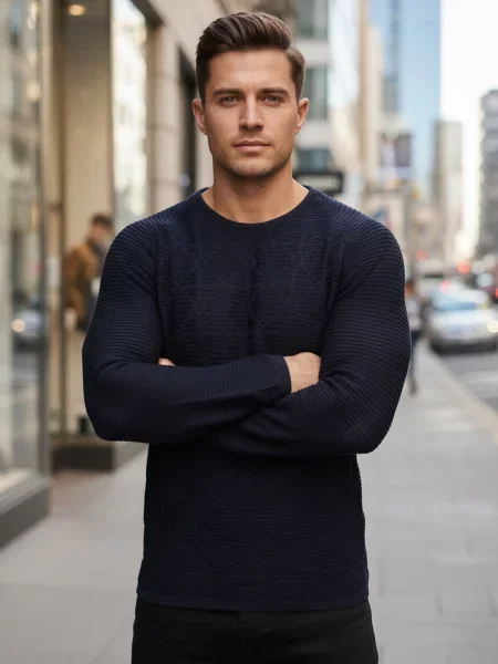Sweter granatowy