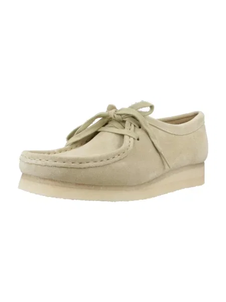 Mokasyny Clarks Originals na płaskim obcasie zielone