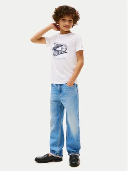 Dětské tričko Tommy Hilfiger bílé