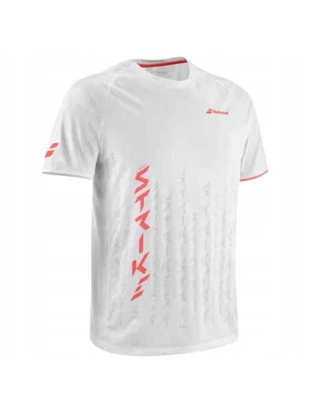 Koszulka tenisowa Babolat Strike Crew Neck Tee biała