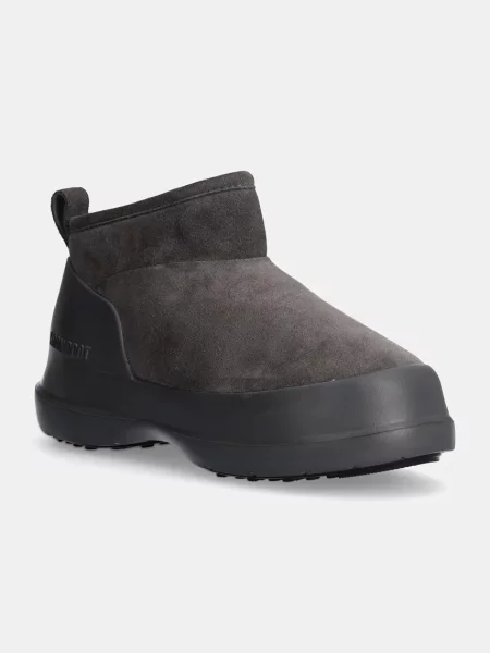 Cizme de zăpadă Moon Boot din piele de căprioară gri