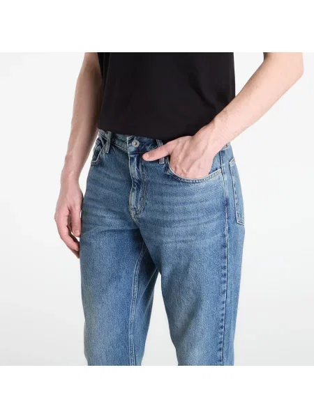 Дънки Karl Lagerfeld Jeans Straight Denim Tinted Visual Washed Blue синьо