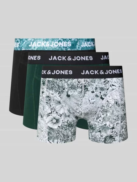 Obcisłe bokserki z elastycznym w zestawie 3 szt. model ‘ADRIAN’ Jack & Jones