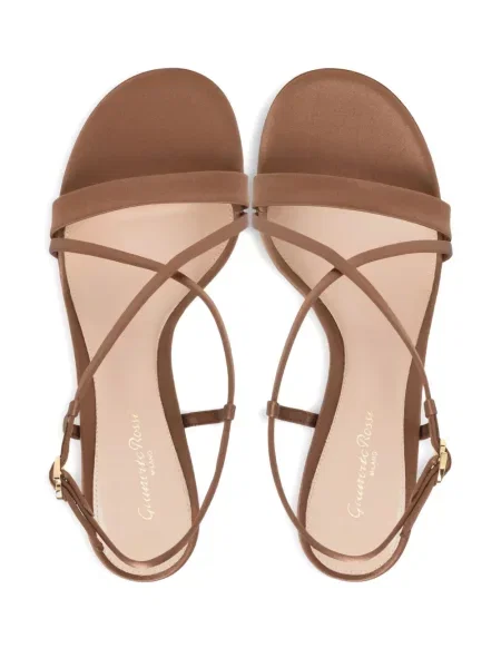Sandale Gianvito Rossi din satin maro