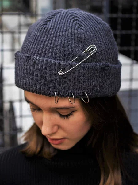 Without Шапка Темно-сірий сіра