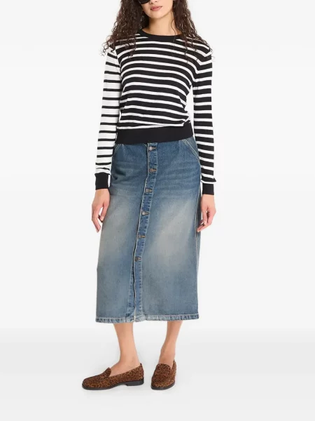 Pulover Desigual cu dungi negru