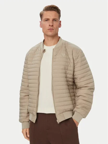 Guess Kurtka bomber beżowy