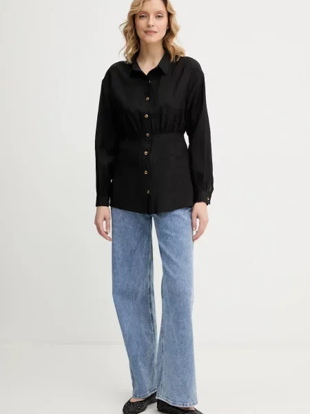 Сорочка Never Fully Dressed Zoe regular класичний комір чорний