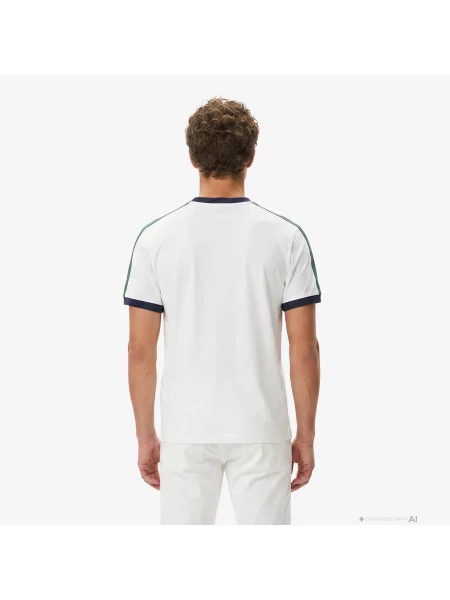 Lacoste T-Shirt O Kroju Regular Fit biały