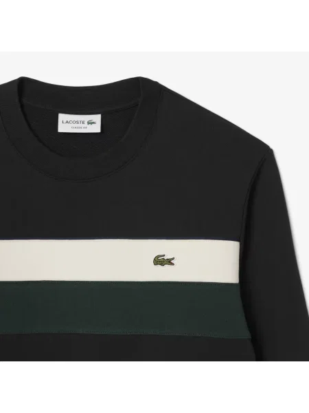 Lacoste Bluza Z Polaru W Kolorowe Bloki czarny